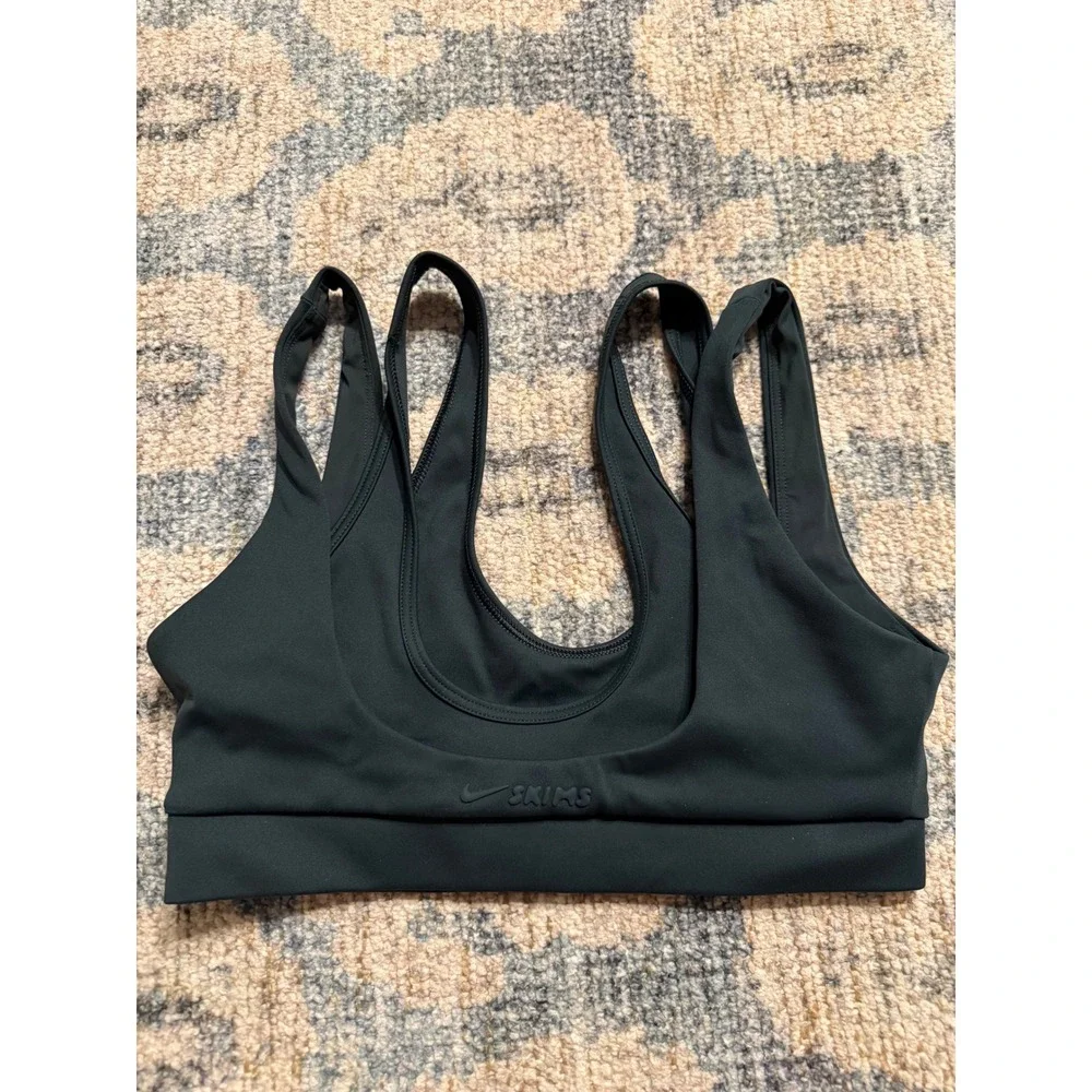 Nike x Skims Double Strap Scoop Bra in Dark Teal Size XS‎ Pristine Condition